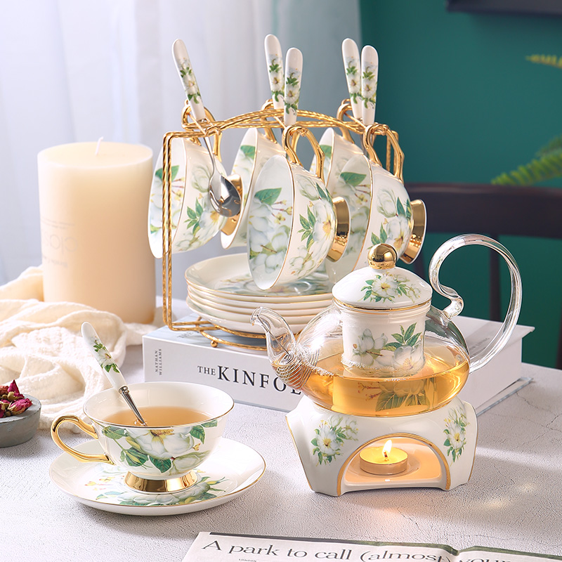 Set Teh Cina Tulang Camellia P - Korean Tea Set ulasan dan harga