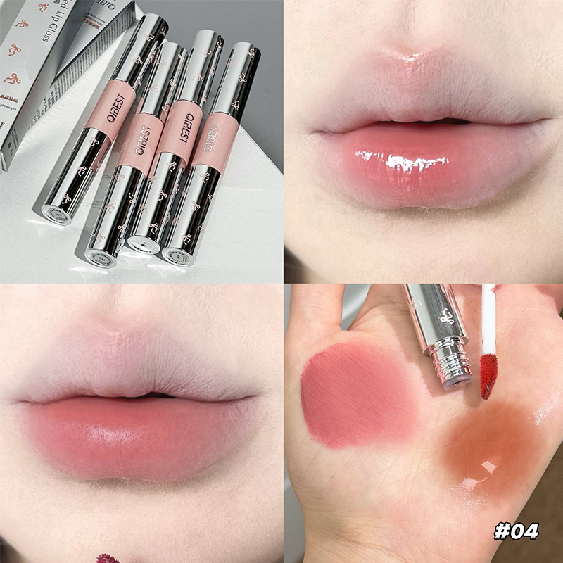 QIBEST Lip Gloss Double Head M - Lip Tint Korean ulasan dan harga