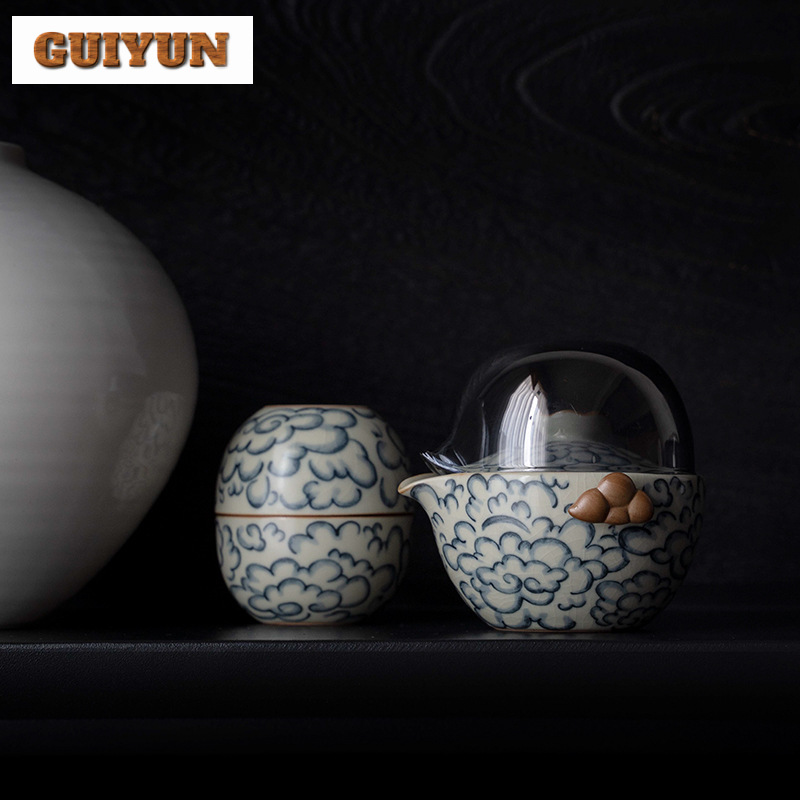 Kit Set teh porselen Ru awan k - Korean Tea Set ulasan dan harga